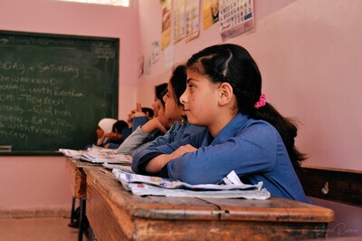 Una scuola primaria per bambine ad Amman in Giordania