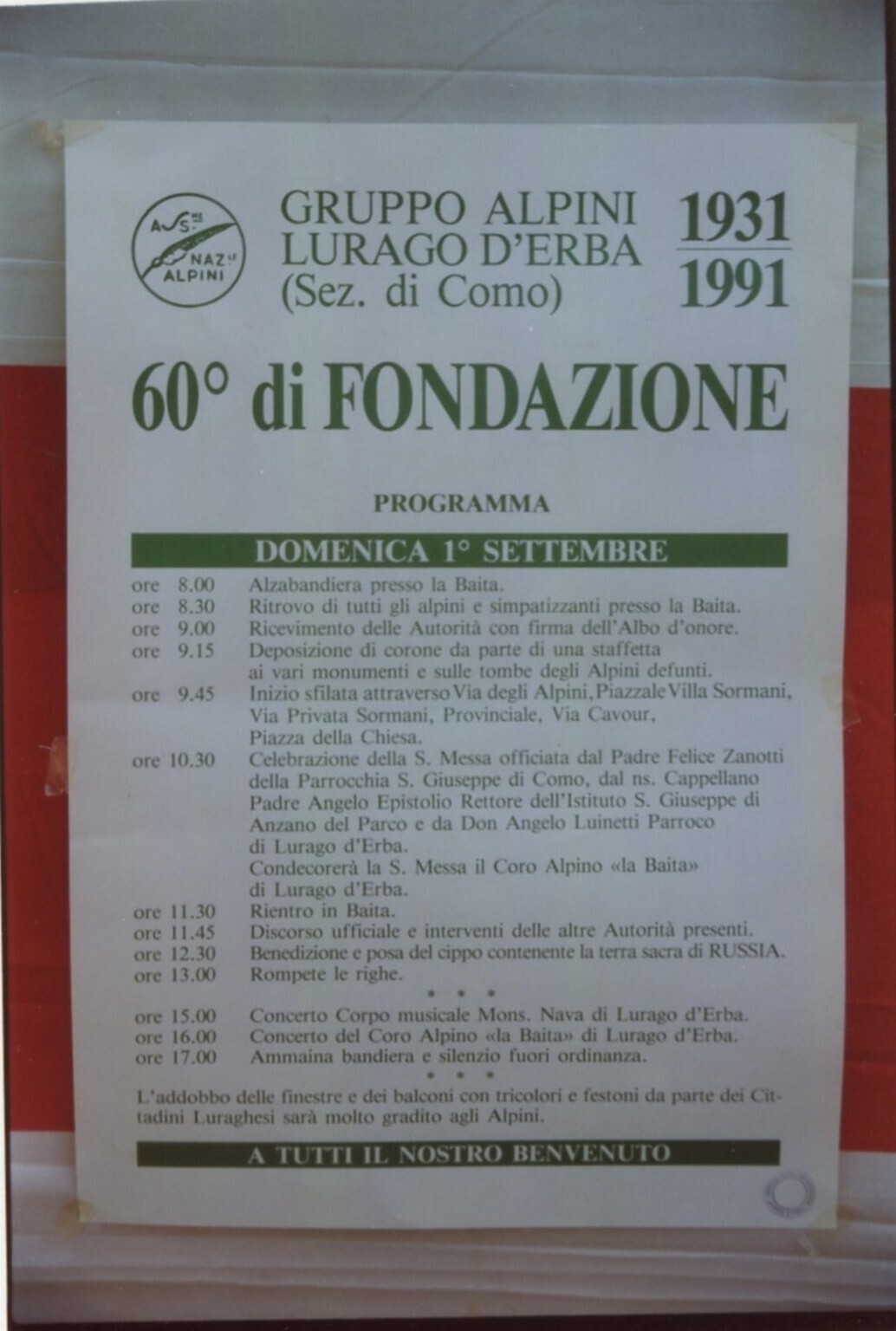 Celebrazione 60° di Fondazione Gruppo Alpini Lurago d\\\'Erba Celebrazione 60° di Fondazione Gruppo Alpini Lurago d\\\'Erba